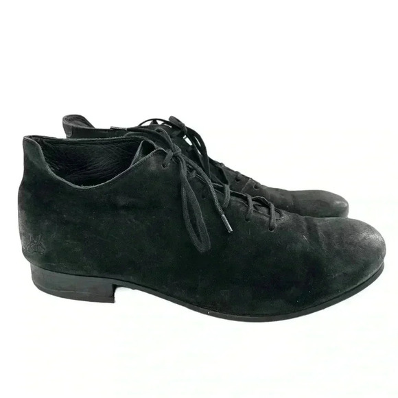 John Fluevog mens chukka boots size 12 black nubuck leather hipster grunge punk